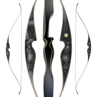 JACKALOPE - Obsidian - 62 Pouces - One Piece Arc de recurve - 20-50 lbs