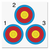 Zielscheibenauflage - FITA Triangel-Auflage 40 cm - LAS VEGAS - mit Nylon-Fäden