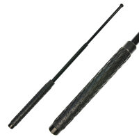 Bâton télescopique en acier avec poignée en caoutchouc - 16 pouces - holster inclus