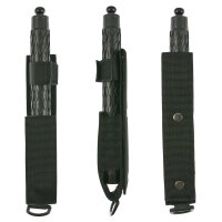 Bâton télescopique en acier avec poignée en caoutchouc - 16 pouces - holster inclus