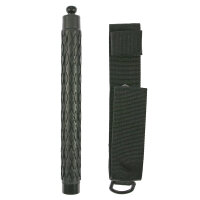 Bâton télescopique en acier avec poignée en caoutchouc - 16 pouces - holster inclus
