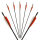 Komplettpfeil | TROPOSPHERE - Fiberglaspfeil mit Naturbefiederung - 24-32 Zoll - Orange
