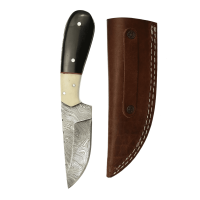 elTORO Buffalo Horn - Damas - Couteau de chasse - 10cm - fourreau cuir inclus