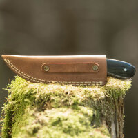 elTORO Buffalo Horn - Damas - Couteau de chasse - 10cm - fourreau cuir inclus