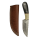 elTORO Buffalo Horn - Damas - Couteau de chasse - 10cm - fourreau cuir inclus