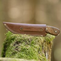 elTORO Walnut Horn - Damas - Couteau de chasse - 9,5cm - fourreau cuir inclus