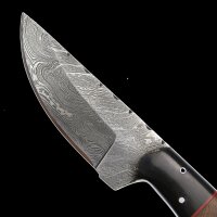 elTORO Walnut Horn - Damas - Couteau de chasse - 9,5cm - fourreau cuir inclus