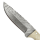 elTORO Buffalo Horn - Damast - Jagdmesser - 10cm - inkl. Lederscheide