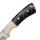 elTORO Buffalo Horn - Damast - Jagdmesser - 10cm - inkl. Lederscheide