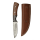 elTORO Walnut Horn - Damast - Jagdmesser - 10cm - inkl. Lederscheide