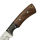 elTORO Walnut Horn - Damast - Jagdmesser - 10cm - inkl. Lederscheide