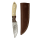 elTORO Walnut Horn - Damast - Jagdmesser - 10cm - inkl. Lederscheide
