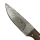 elTORO Walnut Horn - Damast - Jagdmesser - 10cm - inkl. Lederscheide