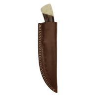 elTORO Buffalo Bone - Damas - Couteau de chasse - 11cm - fourreau cuir inclus