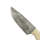 elTORO Buffalo Horn - Damast - Jagdmesser - 10cm - inkl. Lederscheide