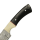 elTORO Buffalo Horn - Damast - Jagdmesser - 10cm - inkl. Lederscheide