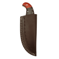 elTORO Skinner Horn - Häutemesser aus Damaszener Stahl - 8,2cm - inkl. Lederscheide
