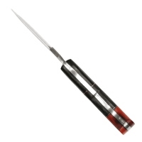elTORO Skinner Horn - Häutemesser aus Damaszener Stahl - 8,2cm - inkl. Lederscheide