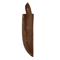 elTORO Walnut Horn - Damast - Jagdmesser - 10cm - inkl. Lederscheide