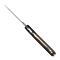 elTORO Walnut Horn - Damast - Jagdmesser - 10cm - inkl. Lederscheide