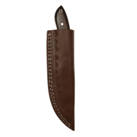 elTORO Buffalo Horn - Damast - Jagdmesser - 10cm - inkl. Lederscheide