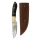elTORO Buffalo Horn - Damast - Jagdmesser - 10cm - inkl. Lederscheide