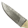 elTORO Buffalo Horn - Damast - Jagdmesser - 10cm - inkl. Lederscheide