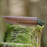 elTORO Steel Horn - Damas - Couteau de chasse - 10cm - fourreau cuir inclus