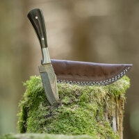 elTORO Steel Horn - Damast - Jagdmesser - 10cm - inkl....