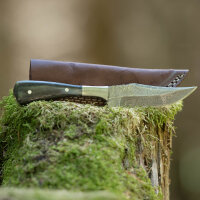 elTORO Steel Horn - Damast - Jagdmesser - 10cm - inkl....
