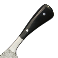 elTORO Steel Horn - Damast - Jagdmesser - 10cm - inkl. Lederscheide