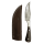 elTORO Steel Horn - Damast - Jagdmesser - 10cm - inkl. Lederscheide