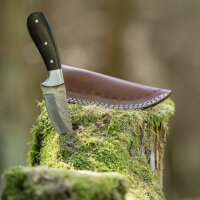 elTORO Steel Horn - Damast - Jagdmesser - 9cm - inkl....