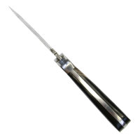 elTORO Steel Horn - Damast - Jagdmesser - 9cm - inkl. Lederscheide