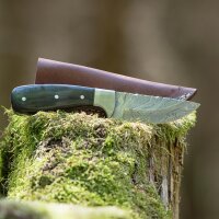 elTORO Steel Horn - Damast - Jagdmesser - 9cm - inkl....