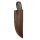 elTORO Steel Horn - Damast - Jagdmesser - 9cm - inkl. Lederscheide