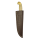 elTORO Double Brass Bone - Damast - Jagdmesser - 13cm - inkl. Lederscheide