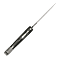 elTORO Damascus Horn - Damast - Jagdmesser - 11,5cm - inkl. Lederscheide