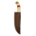 elTORO Double Brass Horn - Damast - Jagdmesser - 11,5cm - inkl. Lederscheide