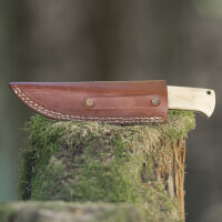 elTORO Brass Bone - Damas - Couteau de chasse - 12cm - fourreau cuir inclus