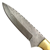 elTORO Brass Bone - Damas - Couteau de chasse - 12cm - fourreau cuir inclus