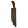 elTORO Brass Horn - Damast - Jagdmesser - 11cm - inkl. Lederscheide