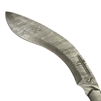 elTORO Machete - Damaszener Stahl - 28cm - inkl. Lederscheide