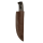 elTORO Brass Horn - Damast - Jagdmesser - 12cm - inkl. Lederscheide