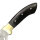 elTORO Brass Horn - Damast - Jagdmesser - 17cm - inkl. Lederscheide