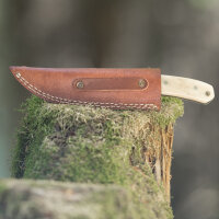 elTORO Brass Bone - Damas - Couteau de chasse - 14cm - fourreau cuir inclus