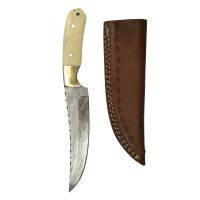 elTORO Brass Bone - Damas - Couteau de chasse - 14cm - fourreau cuir inclus