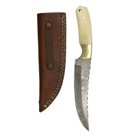 elTORO Brass Bone - Damas - Couteau de chasse - 14cm - fourreau cuir inclus
