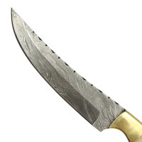 elTORO Brass Bone - Damas - Couteau de chasse - 14cm - fourreau cuir inclus
