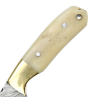 elTORO Brass Bone - Damas - Couteau de chasse - 14cm - fourreau cuir inclus